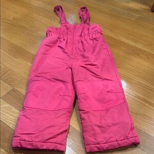 Healthtex girl pink bib Snowpants size 5T .